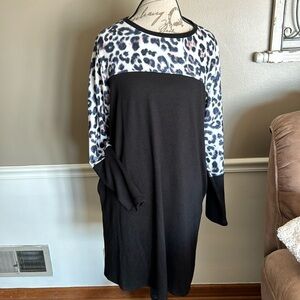 Black and cheetah print dress